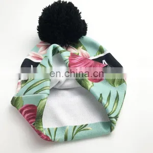 Good Quality Custom Plain Cuff Knitted Beanie,Pom Pom Beanie Hat thumbnail-2