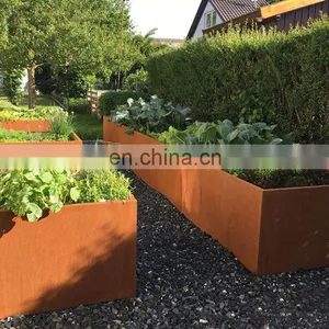 Customized Indoor & Outdoor Corten Steel Long Box Planter thumbnail-7