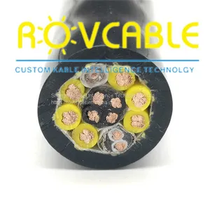 10 Core Cable Umbilical Twisted Pair Tether for Pipe Crawler thumbnail-1
