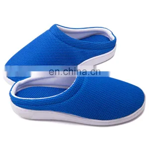 Wholesale Breathable Men's Original Two-Tone 3D Amazon Mesh Bamboo Fiber Gel Slippers Memory Foam Slipper thumbnail-1