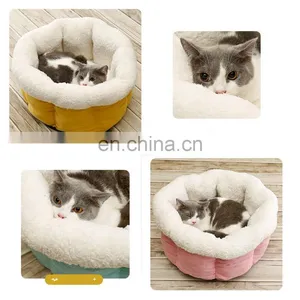 Soft Plush Dog Bed Luxury Round Rest Couch Warm Pet Sleeping Bed thumbnail-3