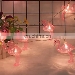 High Quality Battery Operated Plastic Pink Flamingo Led String Light thumbnail-1