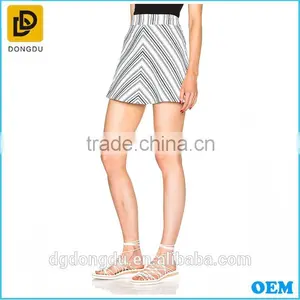 2016 New Fashion Yong Girls Striped Mini Skirt thumbnail-1
