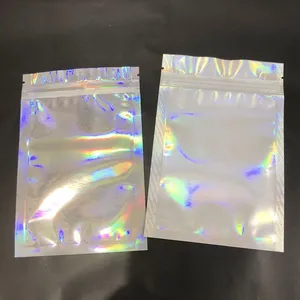 Custom Print Stand Up Zipper Foil Mylar Holographic Eyelash Makeup Packaging thumbnail-4