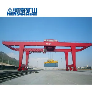 Henan Kuangshan 40 Ton Heavy Duty RMG Rail Mounted Double Beam Container Gantry Crane thumbnail-4
