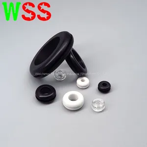 Black Rubber Grommet Silicone Rubber Part PVC Ring Wiring Grommet thumbnail-1