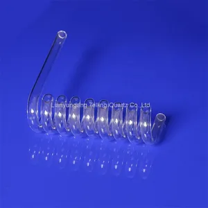 Coil Quartz Glass Tube Fused Spiral Clear Quartz Labware Tube thumbnail-1