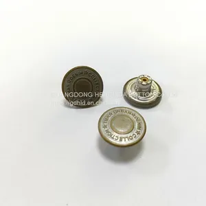 2023 Customized Wholesale Plating Brass Cowboy Button Jeans Buttons for Jeans Clothing thumbnail-3