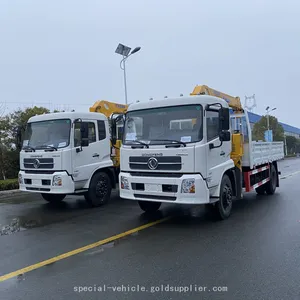Dongfeng On-board Lifting and Transportation Vehicle Equipped With a 5-ton Crane thumbnail-1