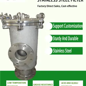 Stainless Steel Liquid Paper Pulp Magnetic Strainer Filter With Flange thumbnail-1