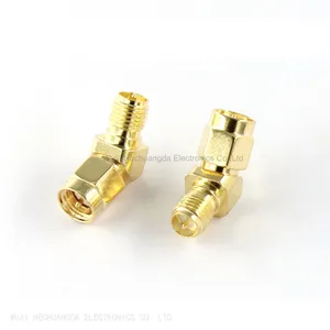 Sma To Rp Sma Adapter Rf Coaxial Adapter 50 Ohm Gold Plated 45 Degree 135 Angle Male To Female SMA Connector thumbnail-2