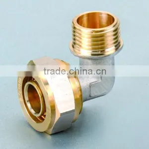 Pex Brass Press Female Elbow Union thumbnail-1