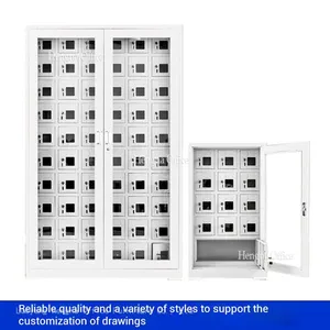 Heavy Duty Cell Phone Storage Cabinet With Multiple USB Ports - Industrial Charging Locker for Workshop Factory thumbnail-3
