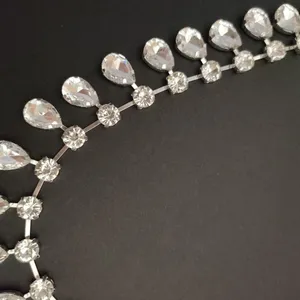 XB182 25MM Fancy Cup Chain Trimming Clothing Accessory With Pearls thumbnail-4