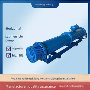Large Horizontal Submersible Pump for River Water Pumping, Multi-stage Centrifugal Type, Anti-corrosion and Wear-resistant, for Mountain Irrigation thumbnail-2
