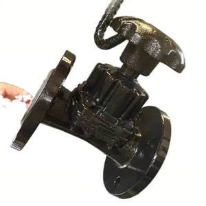 Class 150LB DN150 Cast Carbon Steel Wcb Flanged Connection Straight Type Diaphragm Valve Lined PTFE thumbnail-1