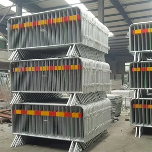 Heavy-duty Galvanized Steel Interlocking Crowd Control Barrier With Bridge-shaped Footings thumbnail-1