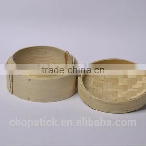 Round Bamboo Steamer for Food With 3 Tier thumbnail-1
