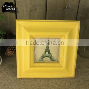 Yellow France New Style Eiffel Tower Souvenir Wood Love Photo Frame thumbnail-4