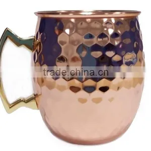 18oz /500ml Copper Tisan Barrel Hammered Copper Moscow Mule Mug/Copper Mug Quality Choice thumbnail-1