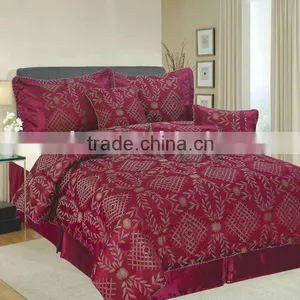 7Pcs Jacquard Patchwork Comforter Set thumbnail-1