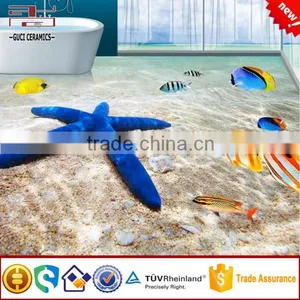 3d Flooring Tile for Bathroom Seaworld Picture Porcelain Wall and Floor 3d Tile thumbnail-1