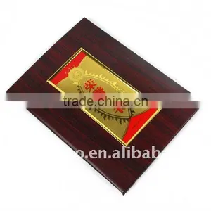 Wood Pattern Art Paper Gold Foil Stamping Logo Honor Certificate Holer thumbnail-1