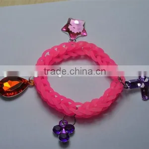 Beautiful Lady Silicone Rainbow Braid Wrist With Many Colors thumbnail-1