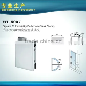 Orthogonal Camber 90 Degrees Double Sided Glass Door Clamp Brass Hinge thumbnail-3