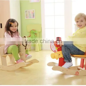 Ride on Animal Toy Red Outdoor Toy Eco-friendly Sport Walking Horse Toy 23.5 Degree Wooden Rocking Horse Kid Riding Horse Toy thumbnail-2