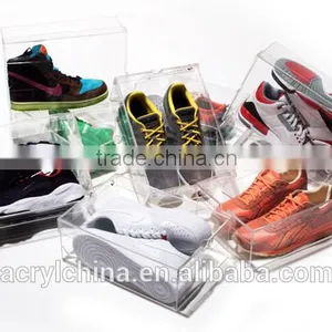 2016 Acrylic Storage Box New Deaign Foradult Shoes Packaging thumbnail-1