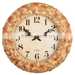 Large Garden Decorations Rattan Design Polyresin Digital Clock thumbnail-1