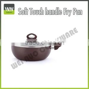 Aluminum Soft Touch Handle Fry Pan W/ Glass Lid thumbnail-1