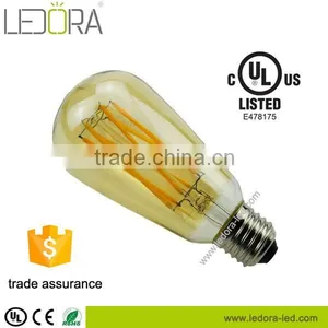 CE RoHS UL ST64 Energy Saving Edison Bulb Dimmable & Filament Light thumbnail-1