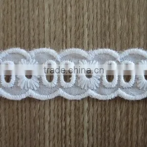 Crochet 100% Cotton Lace Trim White Cotton Lace Trim thumbnail-1