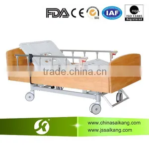 China Supplier Removable Electric Home Care Wooden Hospital Bed thumbnail-1