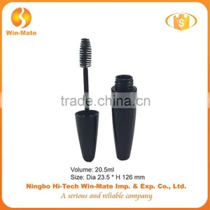 FREE SAMPLE Black Special Design Flat 126*23.5mm Cosmetic Plastic Mascara Tube thumbnail-1