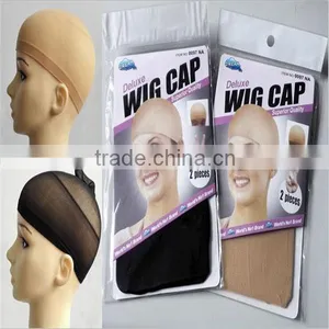Real Hair Wigs Stocking Cap Weaving Mesh Net Fishnet Elastic Liner Black thumbnail-2
