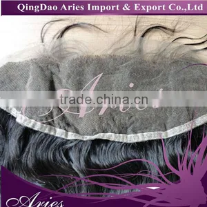 Virgin Brazilian Lace Frontal 13x4" Bleached Knots Virgin Frontal Piece Body Wave Full Lace Frontal Brazilian Wavy thumbnail-3