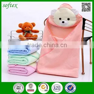 80x80cm Hooded Baby Towel Cartoon 100% Cotton for Bathing thumbnail-1