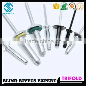 HIGH QUALITY FACTORY LARGE FLANGE HEAD LSR/LS BLIND RIVETS FOR GLASS CURTAIN WALL thumbnail-4
