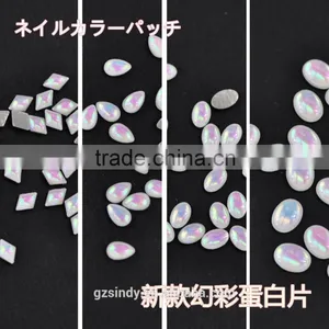 Korean Style Glass Resin Stone Opal Color Decorative Stones ZX:SZ573 thumbnail-1