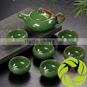 Special Design Ice Cracked Teapot Chinese Pottery Teaset 1teapot 6pcs Tea Cup Clay Teaware thumbnail-1