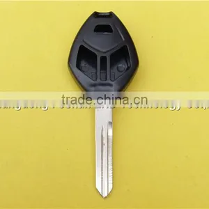 Replacement 2+1 Buttons With Logo Uncut Left Groove Blade Keyless Remote Housing Fob Key Case Shell Mistubishi Car Key thumbnail-3