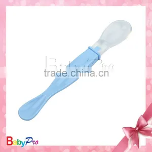 China Manufacturer High Quality Eco-friendly Material Hot Sell Baby Spoon Baby Feeding Silicone Spoons thumbnail-1