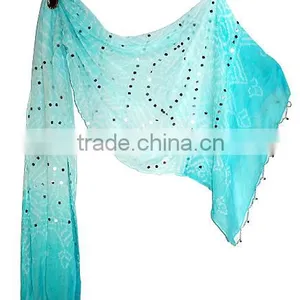 Indian Cotton Bandhej Stole/Dupattas Buy Online thumbnail-2