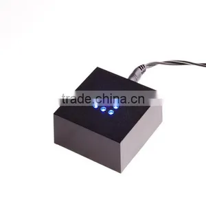 Cube Black Plastic LED Light Base With Power Adaptor for Crystals thumbnail-4