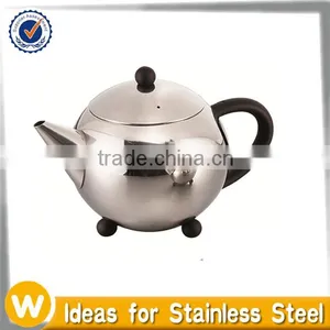 High Quality Mirror Finished Single Wall Stainless Steel Tea Pot thumbnail-3
