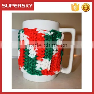 V-63 Handmade Crochet Cosy Coffee Cup Mug Sweater thumbnail-1