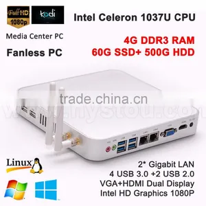 Popular Multimedia pc FMP02-1037UC With Dual Core 4 Threads Intel HD Graphics 1*HDMI+1*VGA+1*LAN Dual Display thumbnail-2